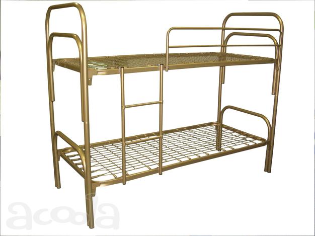 Двухъярусная металлическая кровать, железные двухъярусные кровати для рабочих купить в туле, кровати для строителей в бытовки, кровати для общежитий